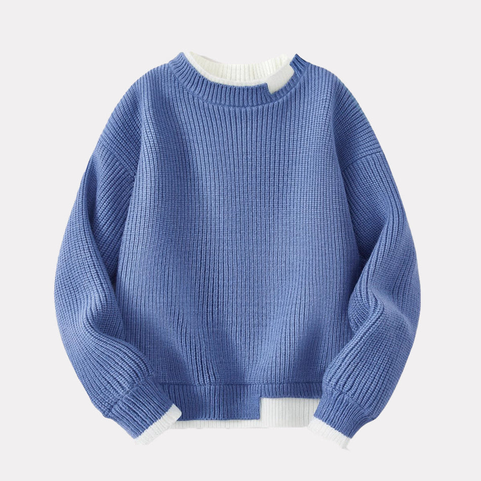 Boys’ Autumn Winter Knit Sweater 2025 Blue