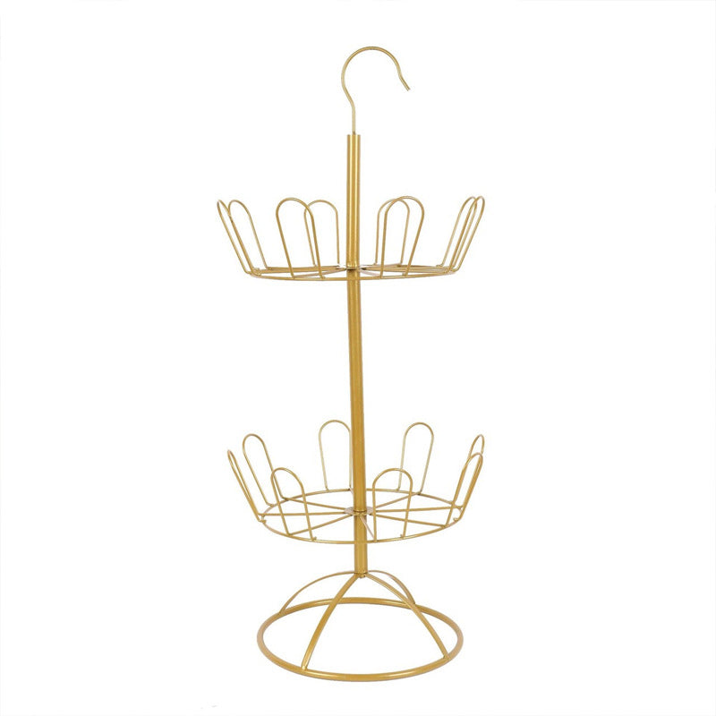 Rotating Multi-Layer Iron Shoe Rack Floor-Standing Outdoor
