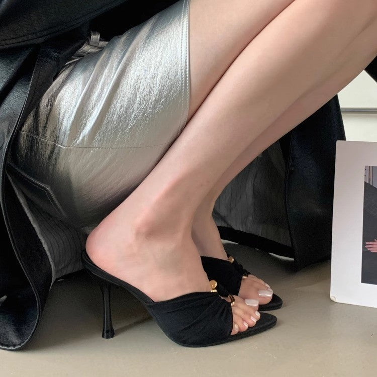 Royal Satin Pointed-Toe High Heels