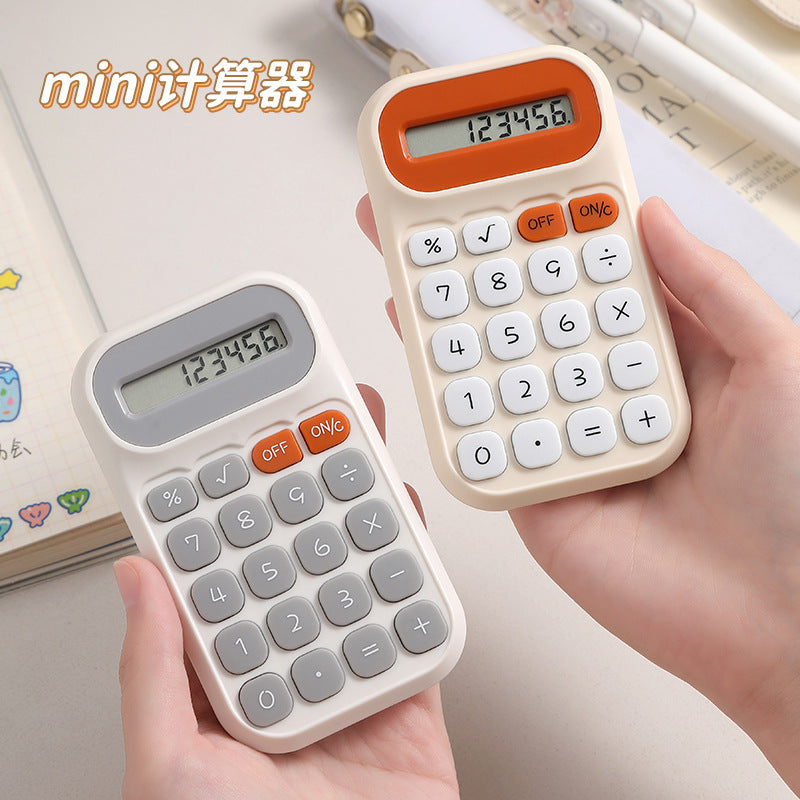 Mini Handheld Calculator Portable Cute Simple Student Tool