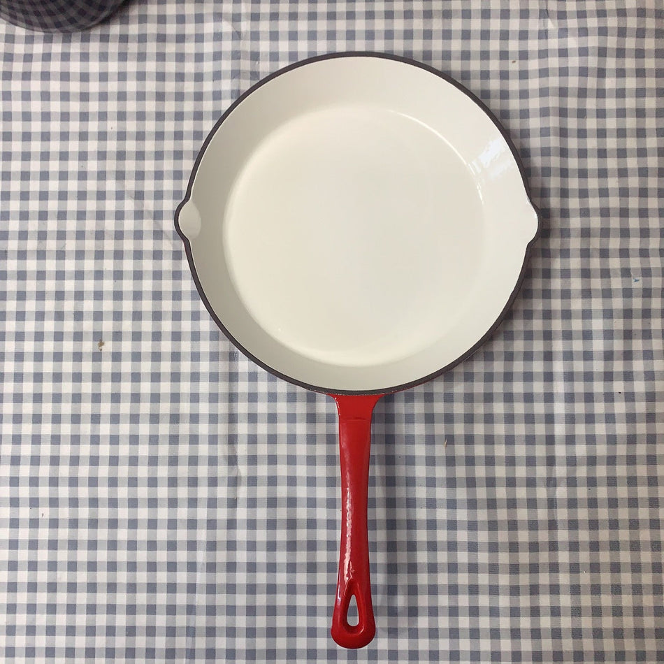 STOCK-Enamel Cast Iron Breakfast Pan – Red Gift Box