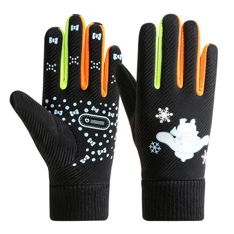 Kids Waterproof Fleece Lined Winter Cartoon Gloves