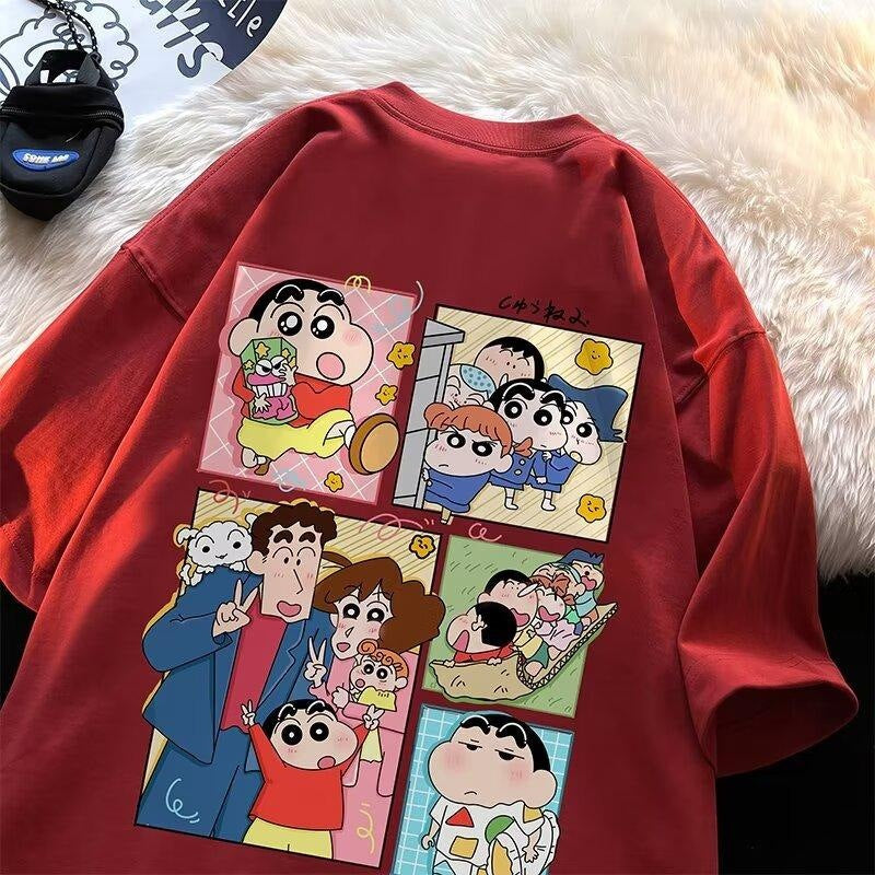 Crayon Shinchan Cotton T-Shirt – Summer Loose Fit for Couples