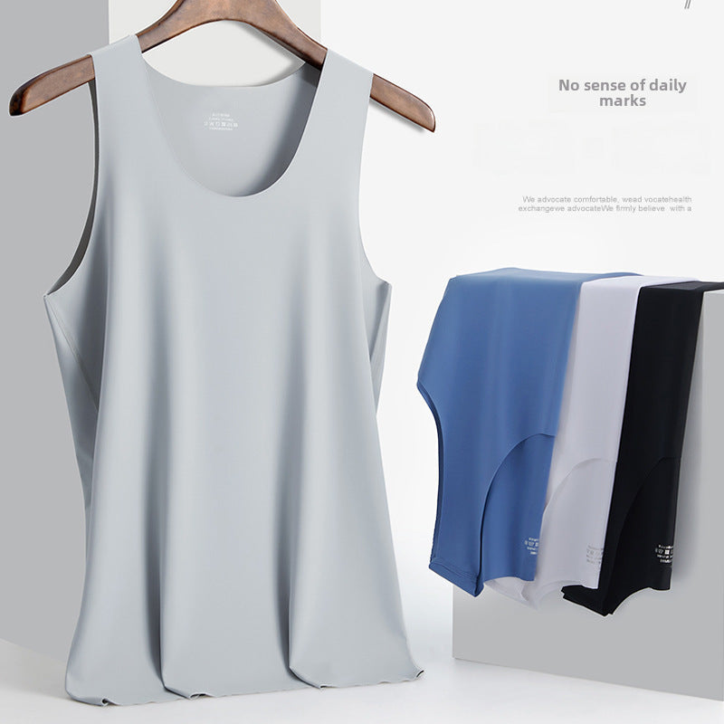 Seamless Ice Silk V-Neck Vest – Ultra Thin & Cool