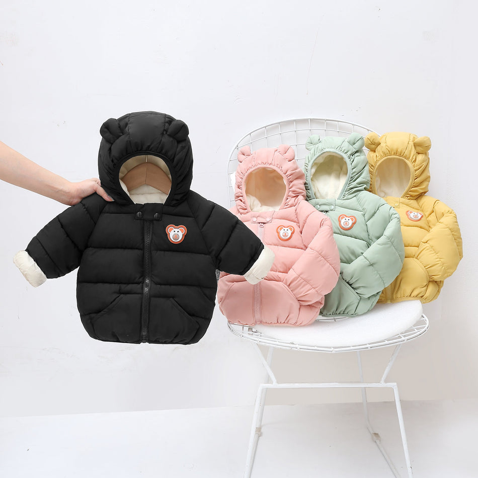 Kids’ Thickened Velvet & Down Cotton Jacket