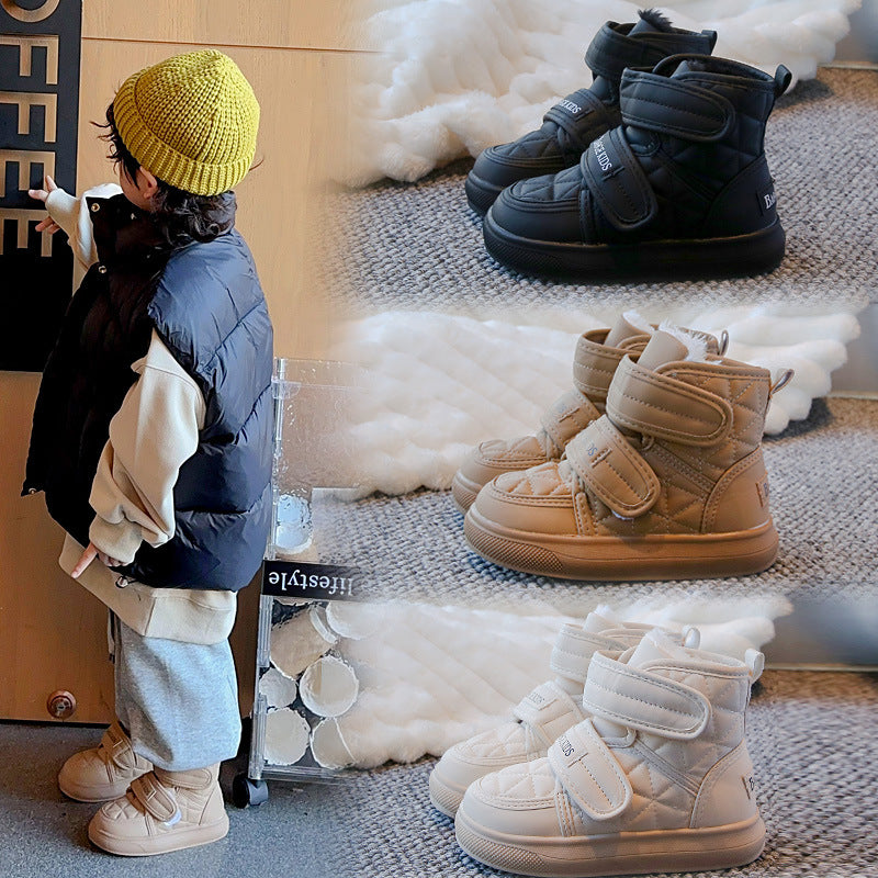 STOCK-Kids’ Waterproof Snow Boots – Warm Fleece Winter Shoes