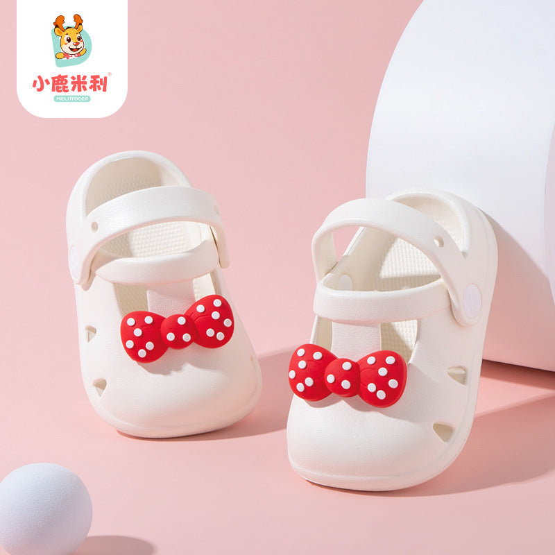 Girls Cartoon Bow Breathable Summer Sandals Shoes