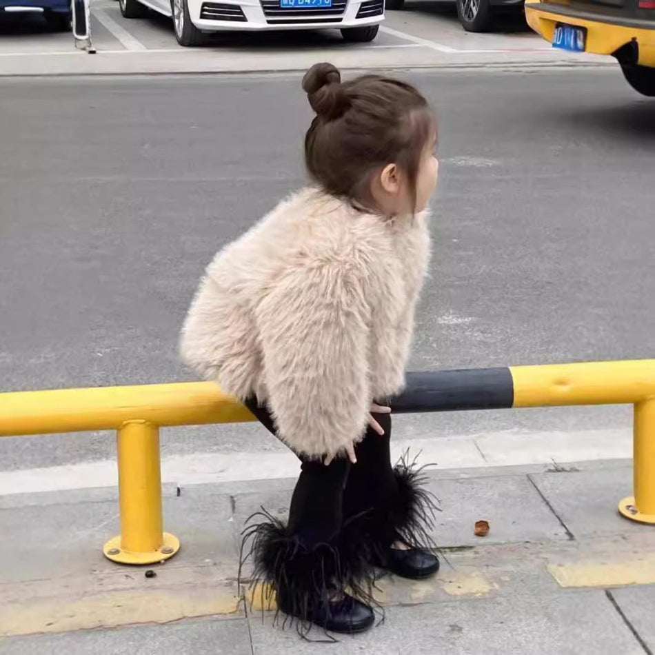 Girls’ Thick Fur Winter Coat – Warm Stylish Cotton