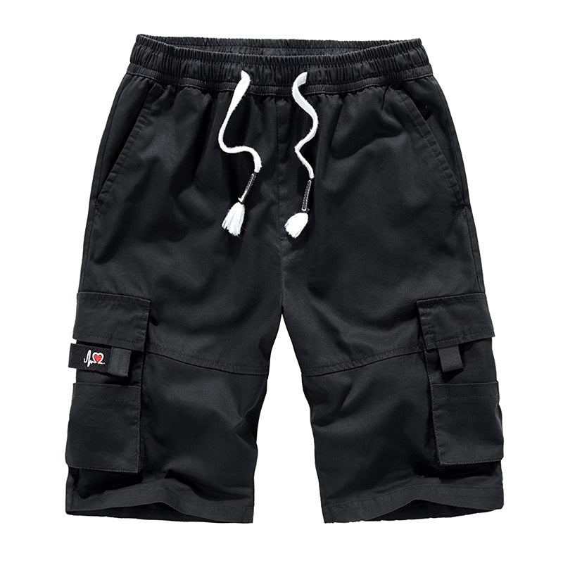 Men’s Summer Cargo Shorts – Loose, Multi-Pocket Cotton Pants