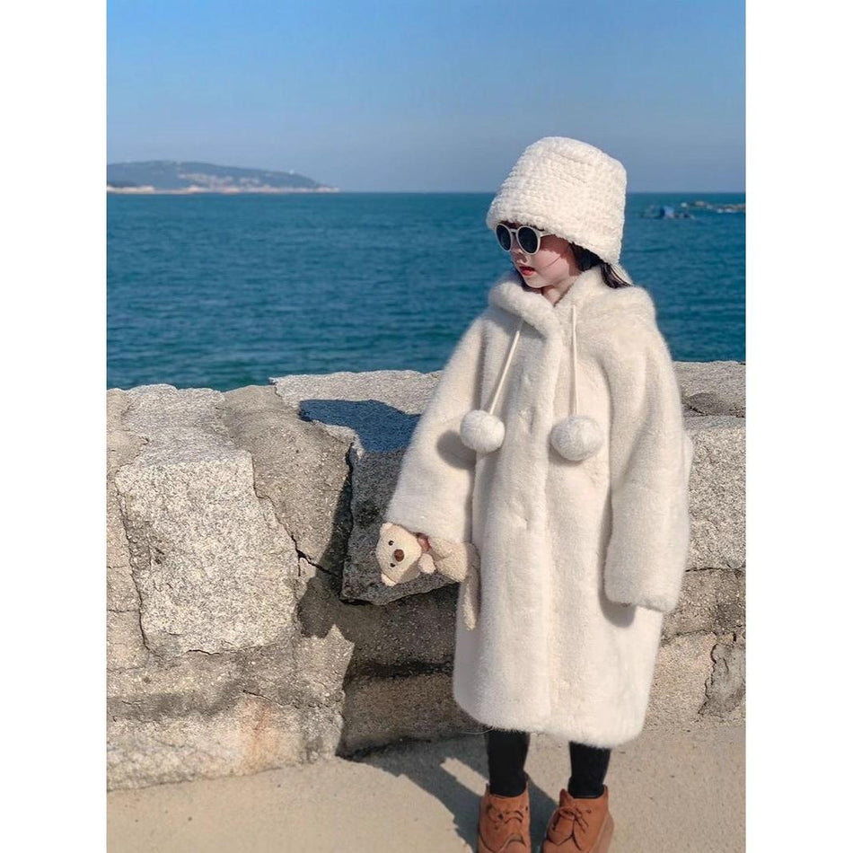 2025 Autumn Winter Girls Wizard Hat Environmentally Fur Hood