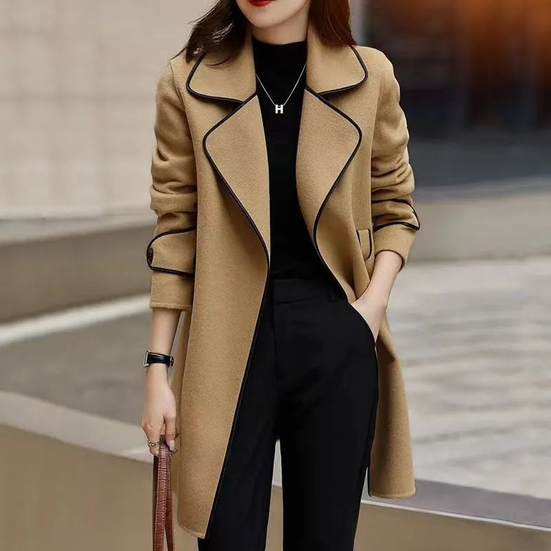 INSTOCK-Cashmere Plush Mid-Length Coat