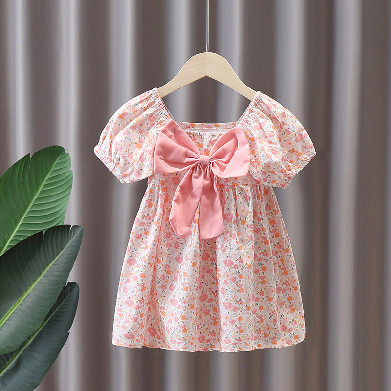 Girls Floral Princess Dress Short Sleeve Summer 2024 – Summer Kids Fashion Nepal | Tudoholic