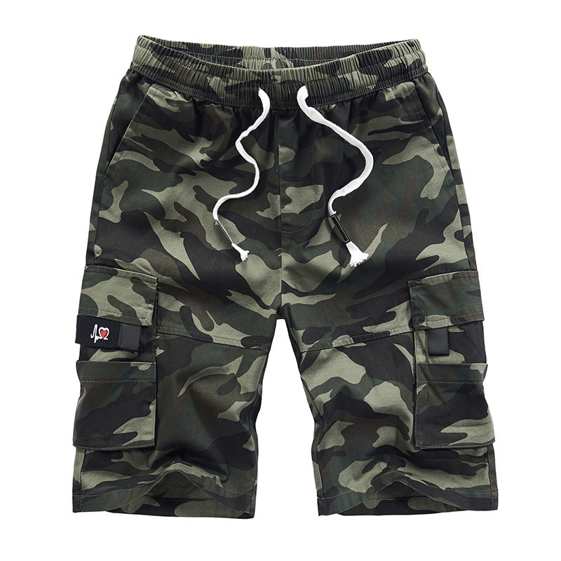 Men’s Summer Cargo Shorts – Loose, Multi-Pocket Cotton Pants