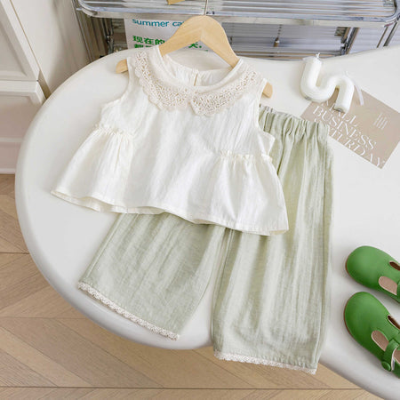 Baby Girls Sleeveless Vest & Pants Set Summer – Baby & Children's Outfits – Image 6