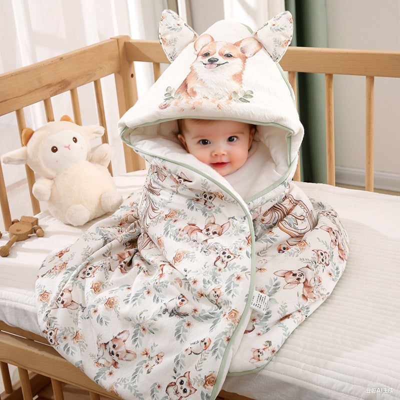 Newborn Warm Cotton Swaddling Blanket for Delivery Room
