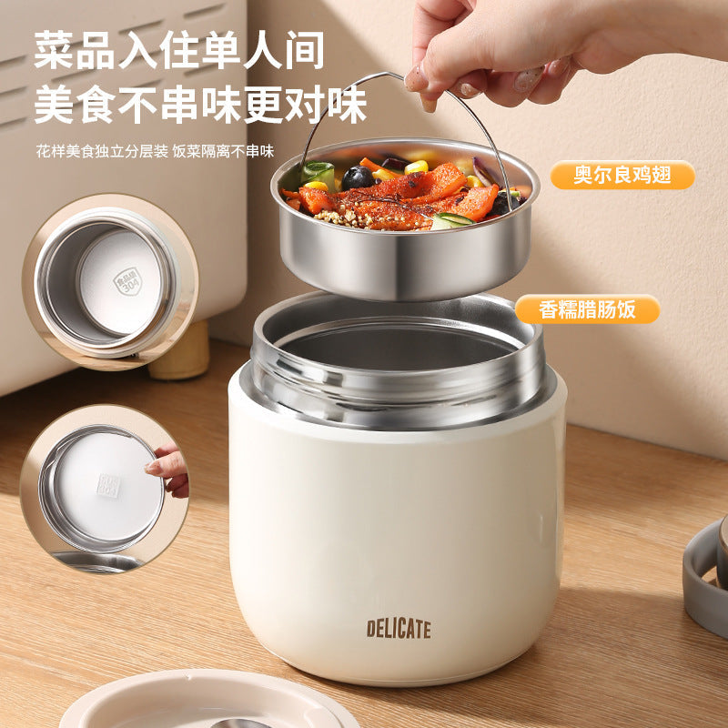 304 Stainless Steel Double-Layer Lunch Box – 24h Fresh