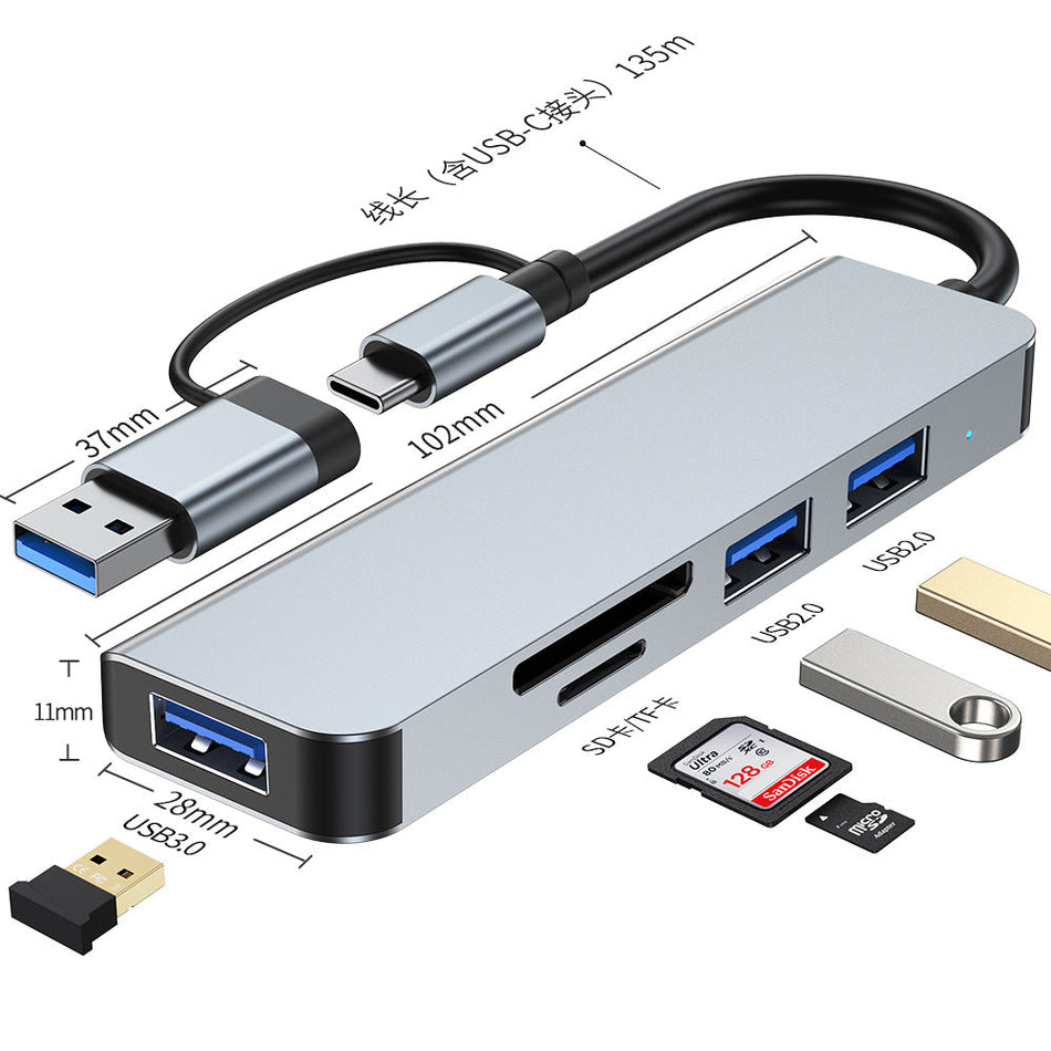 USB 5-in-1 Type-C Hub with USB 3.0 Expansion Ports