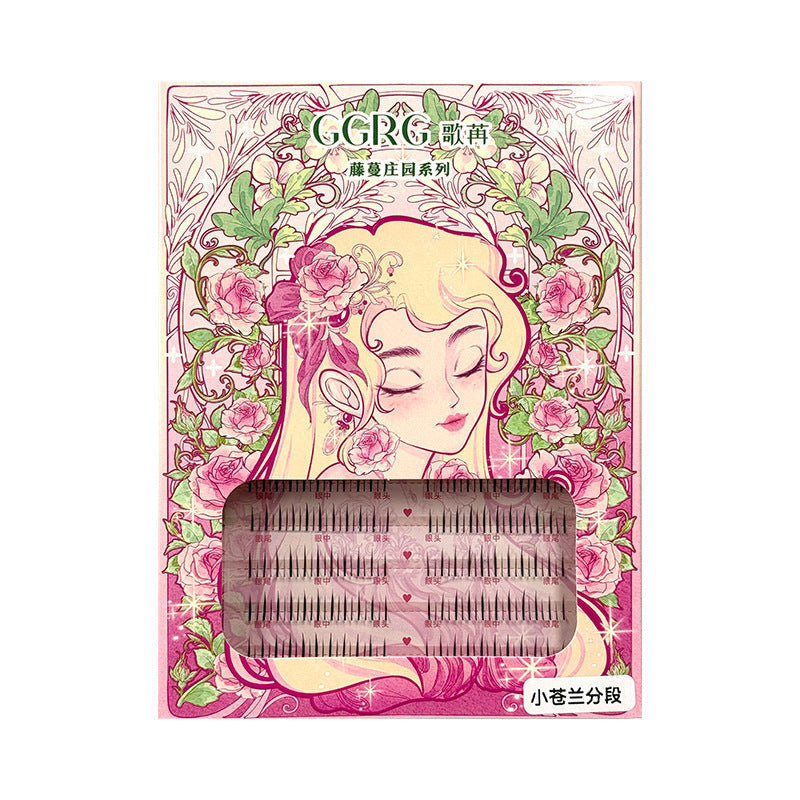 GGRG Korean-Style False Eyelashes – Natural Segmented Lower