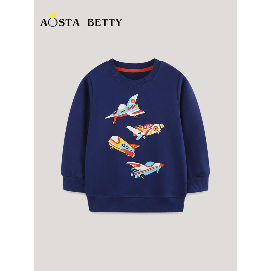Fashion Boys Sweatshirt Autumn European American Cartoon Top