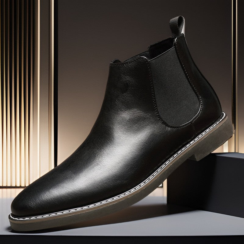 STOCK-Men’s Retro British Martin Chelsea Leather Boots