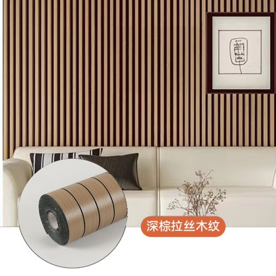 STOCK-3D Wood Grain PVC Self-Adhesive Waterproof Wall Sticker