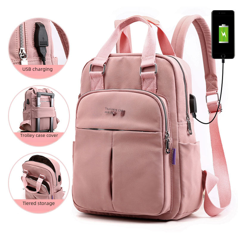 USB Charging College Backpack  for Women & Travel