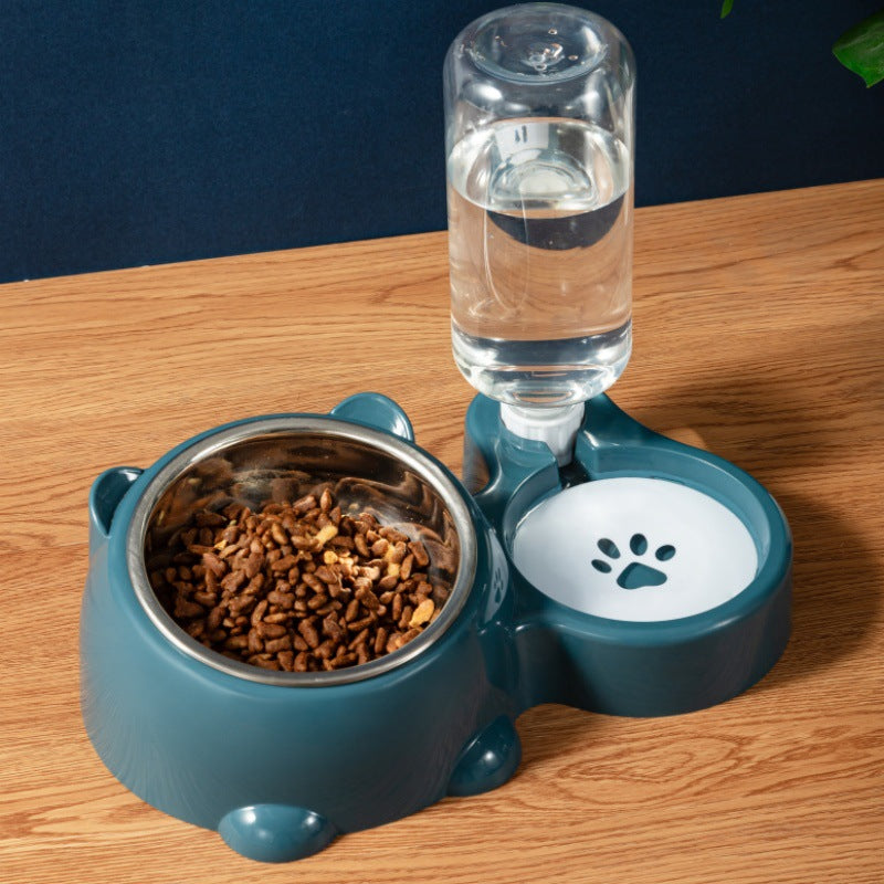 Two-in-One Cat and Dog Water & Food Bowl Pet Supplies