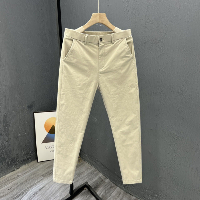 Thin Cotton Straight Pants Men Summer