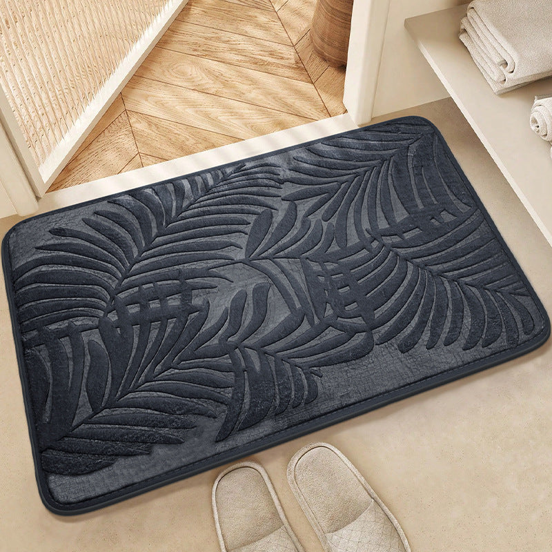 Leaves Memory Foam Anti-Slip Absorbent Bathroom Mat