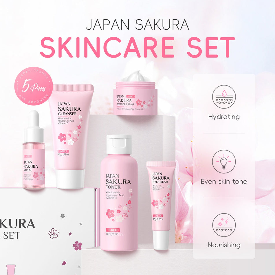 STOCK-Laikou Sakura 5-Piece Skincare Gift Box