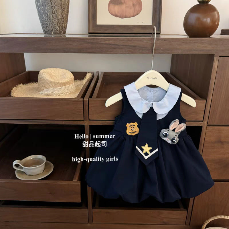 Girls Cute Rabbit Collar Princess Dress Summer Style – Summer Kids Fashion Nepal | Tudoholic