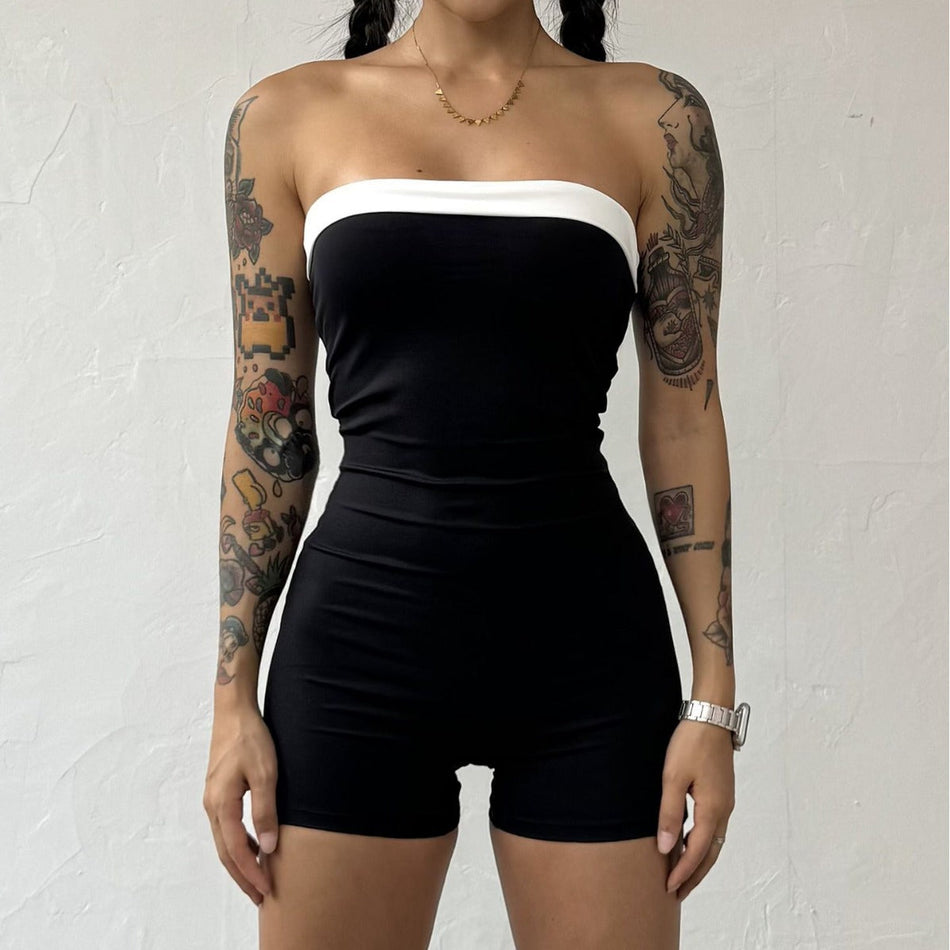 Strapless Tube Top Yoga Jumpsuit aining running women