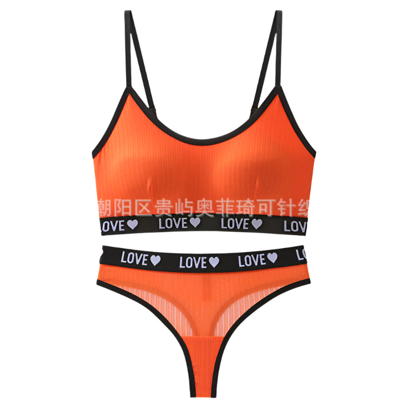 STOCK-French Bra Set – No Rim Push-Up, Triangle Cup, 2-Piece