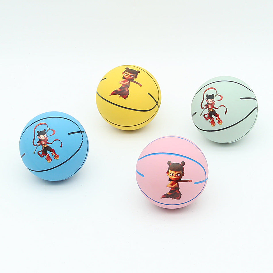 High Elastic Small Rubber Basketball Toy Ball