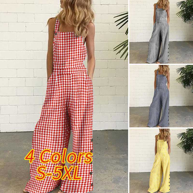 STOCK-Polka Dot Wide-Leg Backless Digital Print Jumpsuit