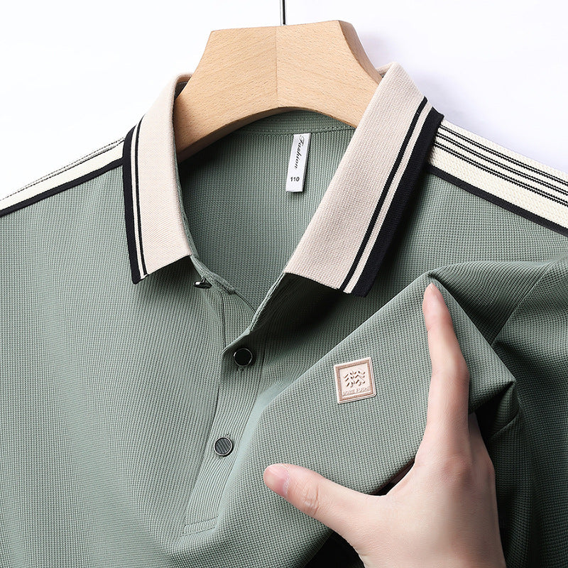 Waffle Polo Shirt – Lightweight Lapel Summer Style