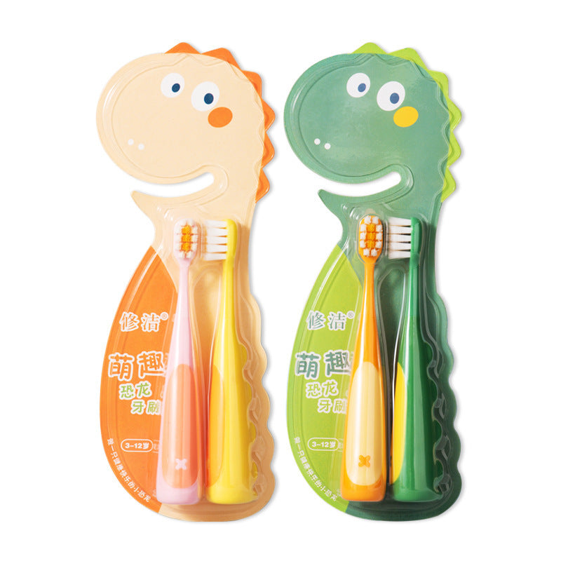 Kids’ Dinosaur Toothbrush – Soft Bristles 2 Pack