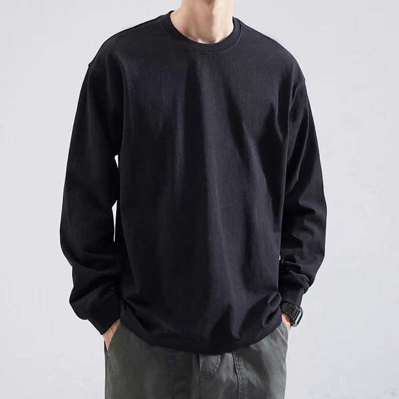 Men’s Printed Cotton Long Sleeve T-Shirt – Loose Fit Top