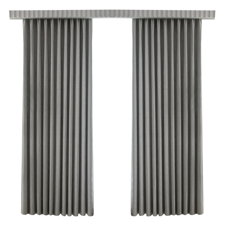 Corrugated Chenille Cream Curtains – Luxury Blackout with