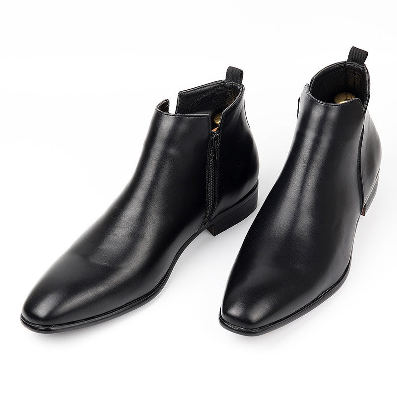 Men’s Small Square Toe Chelsea Boots – All-Match Style