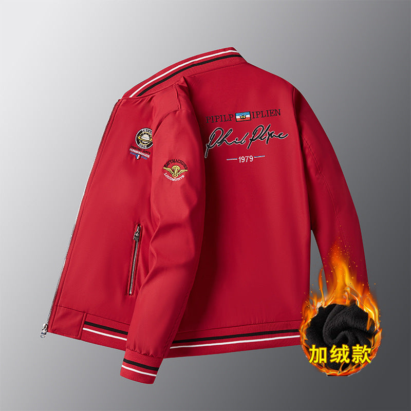STOCK-European-Style Embroidered Mens Casual Jacket 2025