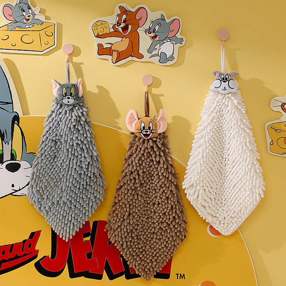 Tom and Jerry Chenille Hand Towel for Kitchen