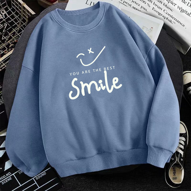 Men’s Fleece-Lined Crewneck Sweater Autumn-Winter