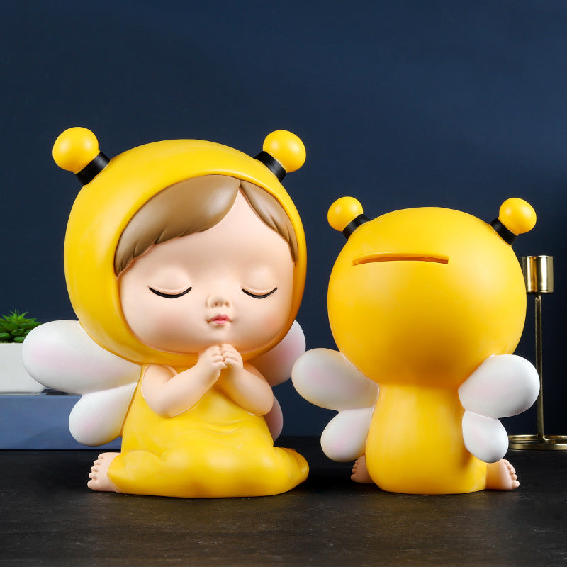 Honey Language Cartoon Piggy Bank – Drop-Proof & Cute