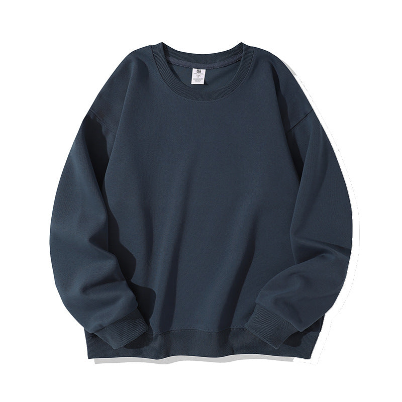 Men’s Solid Color Cotton Sweatshirt – Autumn Long Sleeve