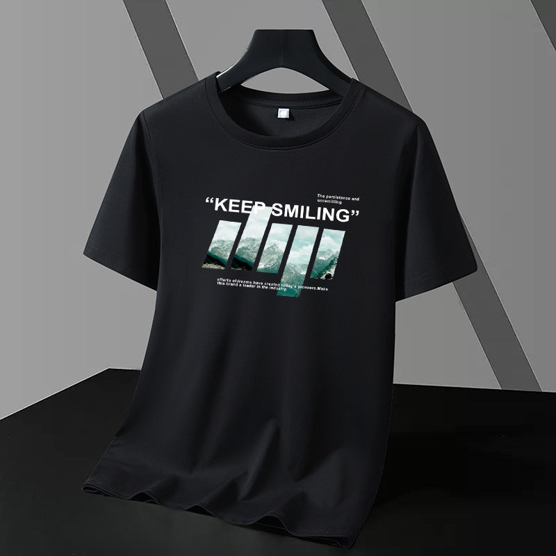 INSTOCK-Men's Modal Ice Silk Cotton Short-Sleeved T-Shirt –