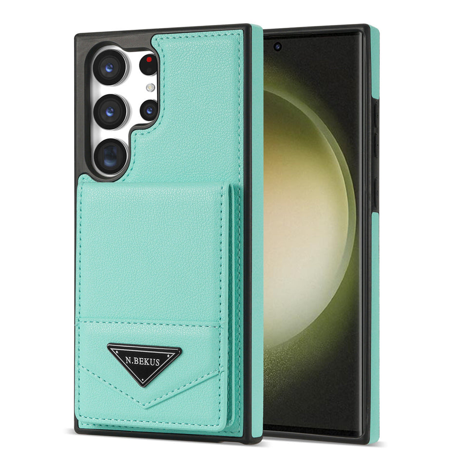 Samsung S24 Ultra Flip Card Holder Case – Solid Color