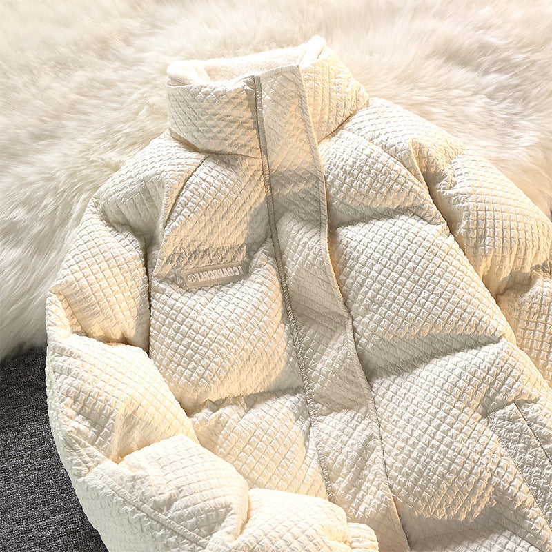 Men’s American Retro Waffle Thickened Cotton Jacket