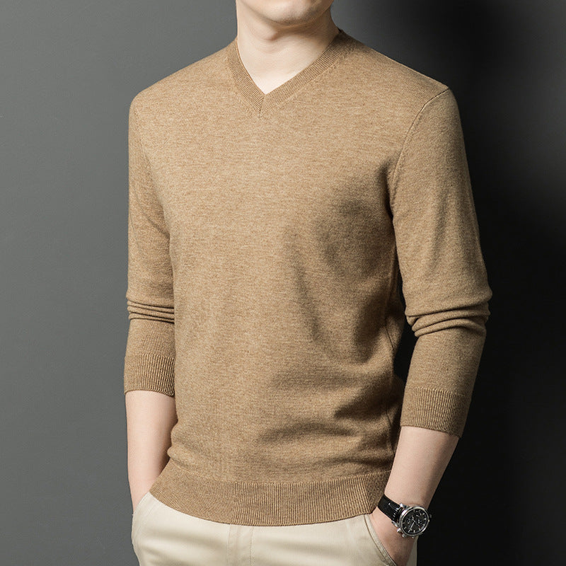 INSTOCK-Men’s V-Neck Sweater – Autumn Winter Chicken Heart Collar