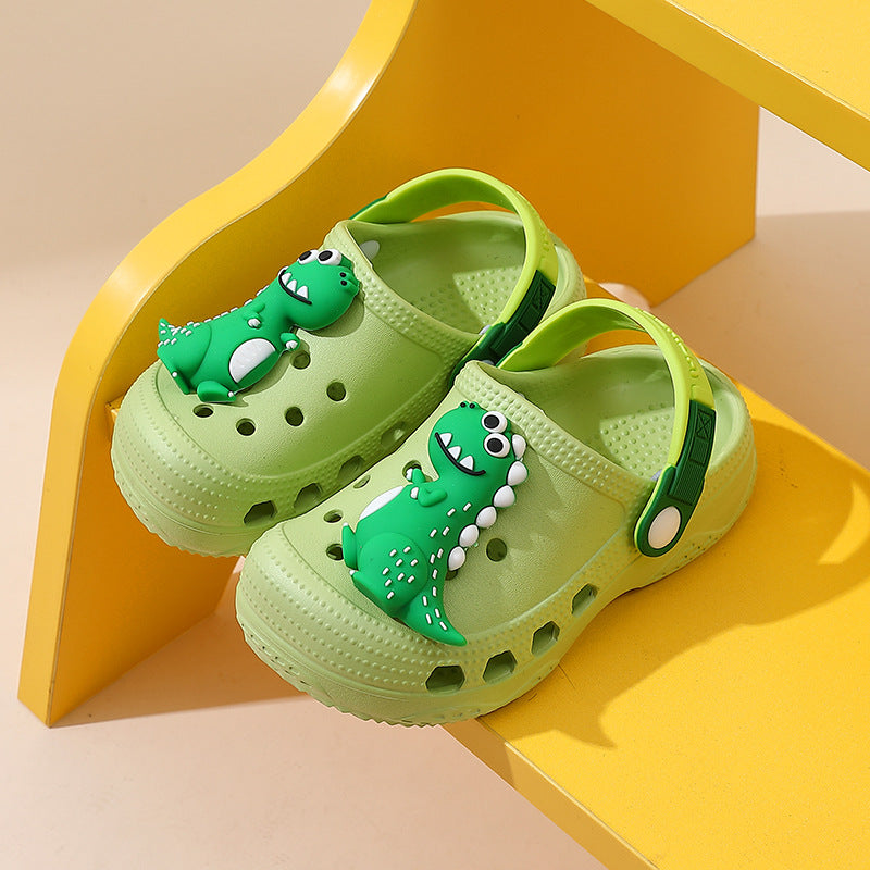 Green girls summer sandals with comfortable and breathable design for outdoor wear